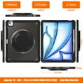 thumbnail image 3 of XYX For iPad Pro 12.9 inch Case 6th/5th/4th/3rd Generation, 360 Rotating Hand Grip, Shoulder Strap, Heavy Duty Drop Protection, Black, 3 of 7