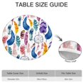 thumbnail image 6 of Stretchable Bohemian Tablecloth with Vibrant Floral Design, Elastic Hem for Round Tables 52-56 Inches, Easy Care, 6 of 7
