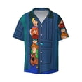 thumbnail image 2 of Lsque Scooby-Doo print Men's Cuban Collar Short Sleeve Shirt Summer Beachwear Casual Button Down Fashionable Vacation Leisure Shirt-Small, 2 of 7