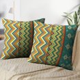 thumbnail image 4 of LALILO Throw Pillow Covers Zigzag With Accents Ethnic Mexican Art Zigzag Cushion Cover 18" x 18", 2 Pack, 4 of 6