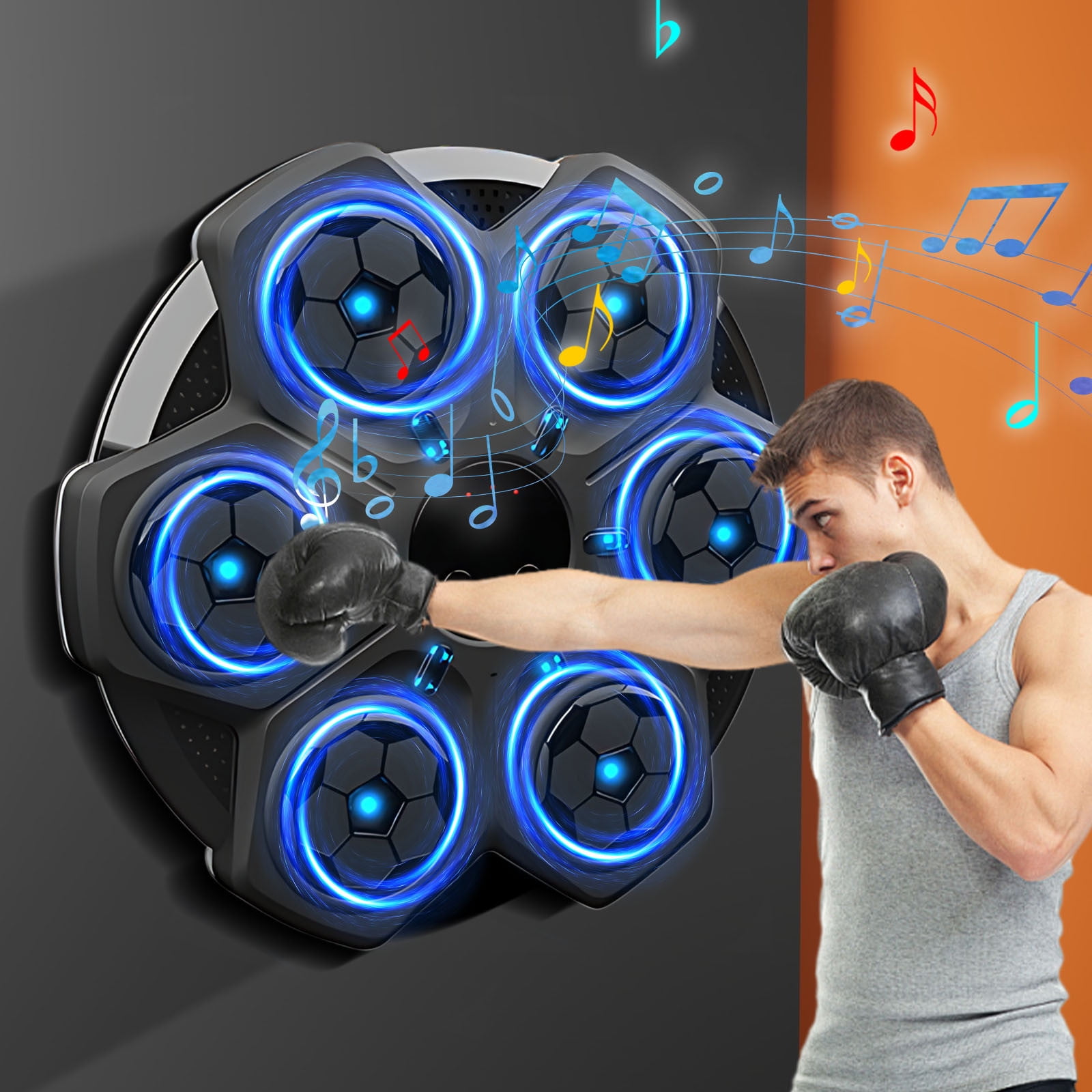 Sakerplus Music Boxing Machine,Punching Machine Desktop Punching