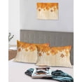 thumbnail image 5 of Orange Botanical Fall Pillow Covers Queen Size 2 Pack, Thanksgiving Maple Leaf Vintage Soft Bed Throw Pillowcases Breathable Cooling Long Lumbar Body Pillow Sham Cover for Bed Sofa 20''x30'', 5 of 7
