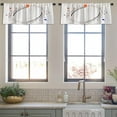 thumbnail image 4 of LALILO Kitchen Curtain Valance Compass Scale North White Rod Pocket Window Curtain 52"x 18" Set of 2, 4 of 7