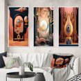 thumbnail image 1 of Designart "Awakening of Consciousness Future Geometry II" Modern Geometric Framed Wall Art Set Of 3 - Pink Abstract Frame Gallery Set For Office Decor, 1 of 6