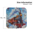 thumbnail image 3 of Pofeuu Cartoon Train Hot Air Balloon Print Leather Coasters Set of 6, Round Cups Mugs Mat Pad for Home Kitchen Heat Resistant Drink Coasters,Square, 3 of 7