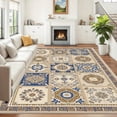 thumbnail image 4 of 3'x5' small carpet for bedroom persian carpet colorful area rug low pile area rug moody area rug, 4 of 10