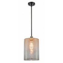 516-1S-BAB-G116-L-Innovations Lighting-Cobbleskill - 1 Light Stem Hung Mini Pendant In Industrial Style-14 Inches Tall and 9 Inches Wide-Black Antique
