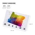 thumbnail image 5 of Lantern Press 1000 Piece Jigsaw Puzzle, Oregon, State Abstract Watercolor, 5 of 5