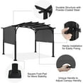 thumbnail image 4 of ABCCANOPY 10'x10' Arched Pergola Patio Gazebo with Retractable Sun Shade,DarkGray, 4 of 6