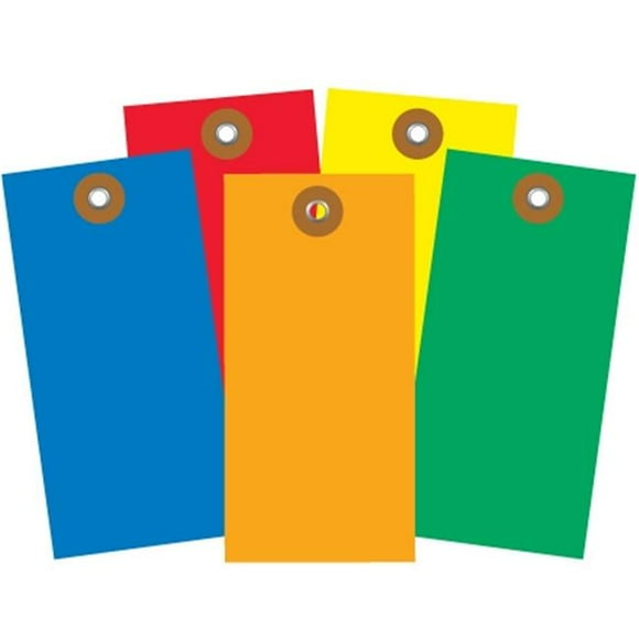 Tyvek G14051E Étiquette d'Expédition Orange 4.75 x 2.375 Po, 100 par Caisses
