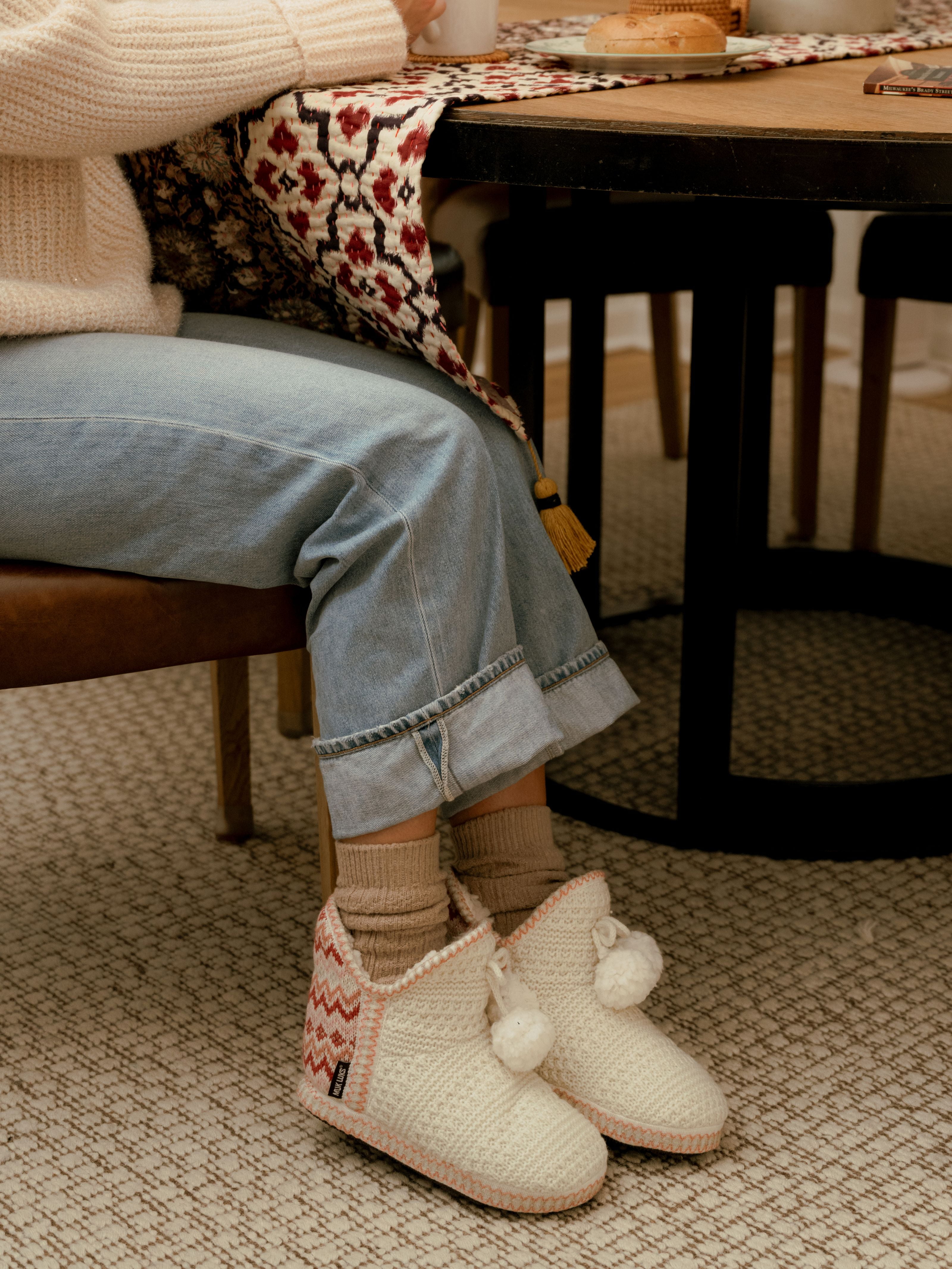MUK LUKS Women's Aaliyah Bootie Slipper, Wide Width Available