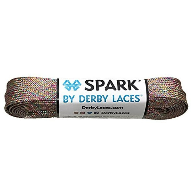 Derby Laces Rainbow Mirage Spark Shoelace for Shoes, Skates, Boots 