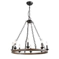 thumbnail image 6 of LNC 8-Light Farmhouse Wagon Wheel Chandelier for Kitchen Island, 6 of 6