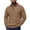 Khaki, variant on SYwaren Men's Quarter Zip Pullover Sweatshirt Mock Neck Long Sleeve Solid Color