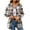 Orange, variant on Herrnalise Womens Flannel Shacket Jacket Casual Plaid Wool Blend Button Down Long Sleeve Shirt Fall Clothes Outfits 2024 With Pocket Light Blue,XL