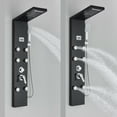 thumbnail image 4 of CES Shower Panel Tower System,Shower Column with Temperature Display,Rainfall Waterfall Shower Head Shower,6 Adjustable Body Jets,Handheld Shower,Wall Mount Black, 4 of 11