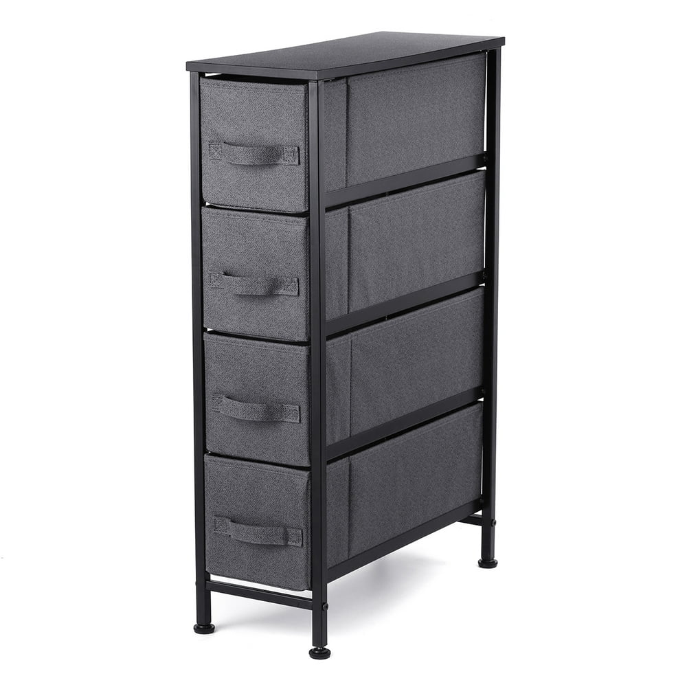Black Dressers for Bedroom, Chest of Drawers for Clothes, Tall Skinny