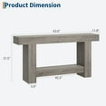 thumbnail image 2 of Ataucjin 47-Inch/63-Inch Narrow Long Console Table for Living Room,2-Tier Large Sofa Table with Storage,Farmhouse Wood Entryway Table for Hallway, Sofa,Entry,Wooden Entrance Entry Table for Entryway, 2 of 7