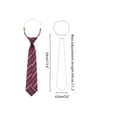 thumbnail image 2 of INSPIRE CHIC Men's Pre-tied Stripe Tie Neck Adjustable Elastic Easy Neckties for College Uniform Red One Size, 2 of 4