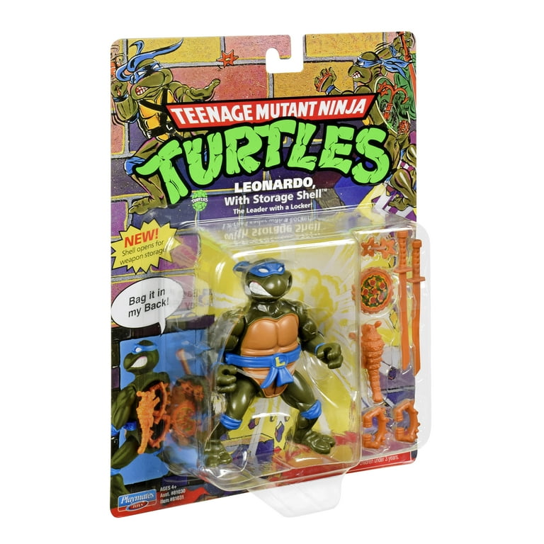 Playmates TMNT Classics Leonardo Action Figure with Storage Shell