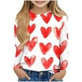 thumbnail image 1 of Blusas y camisas de manga larga con cuello redondo Camisas con estampados de manga larga Cuello redondo lindo Blusas casuales elegantes Ropa Camisas de cuello redondo Niña Top de poliéster, 1 of 4