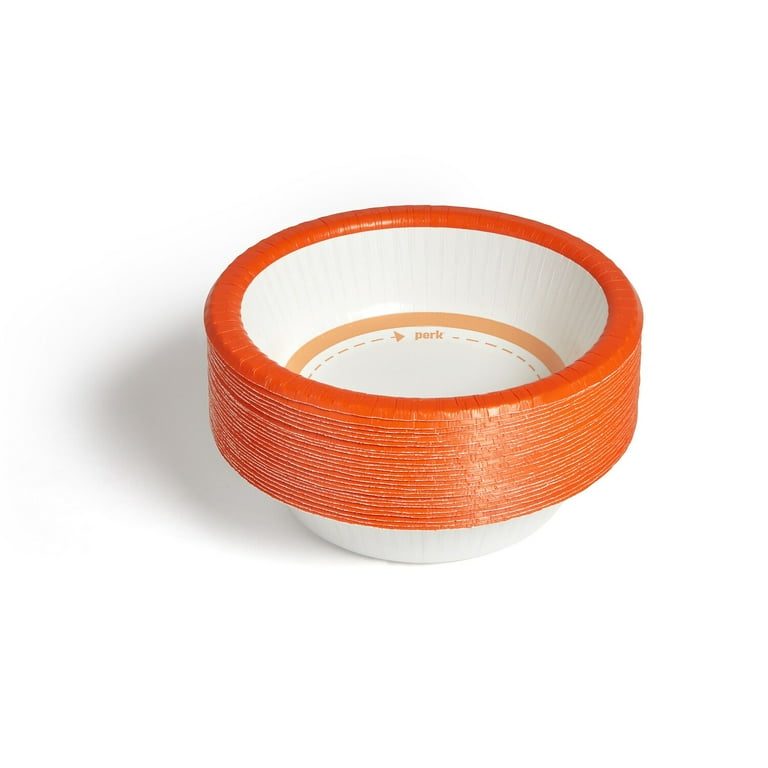 Orange Paper Bowls, 20oz, 20ct