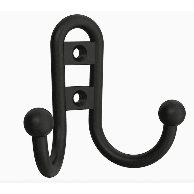 Liberty Hardware B12090J-FB Double Prong Robe Hook with Ball End