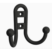 Liberty Hardware B12090J-FB Double Prong Robe Hook with Ball End, Flat Black