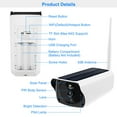 thumbnail image 6 of Moclever Outdoor Solar Security IP Camera, Wireless Battery Powered Camera, 1080P WiFi Surveillance Camera for Home with Night Vision, Two Way Audio, PIR Motion Detection, IP66 Waterproof, 6 of 10