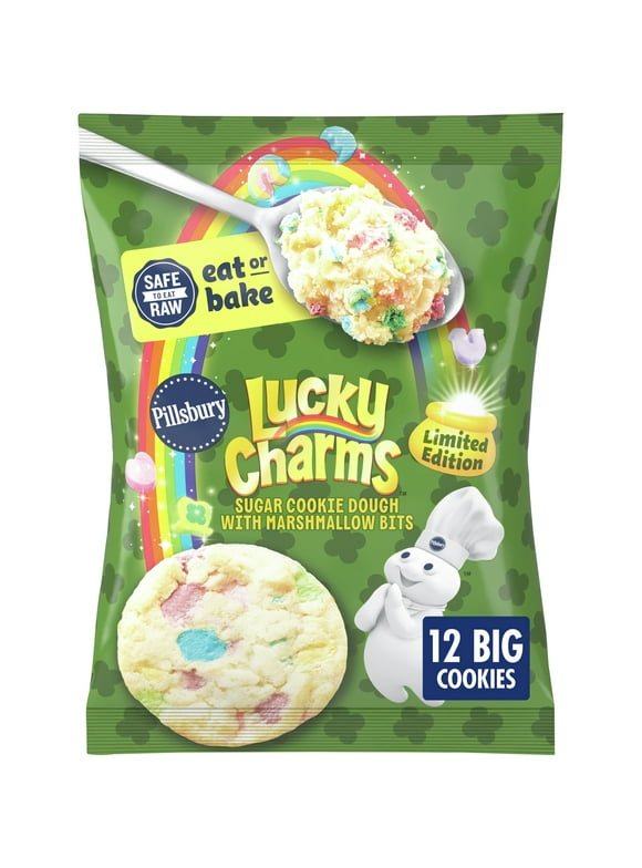 Pillsbury Ready to Bake! Cookie Dough, Limited Edition Lucky Charms Cookie Dough, 14 oz