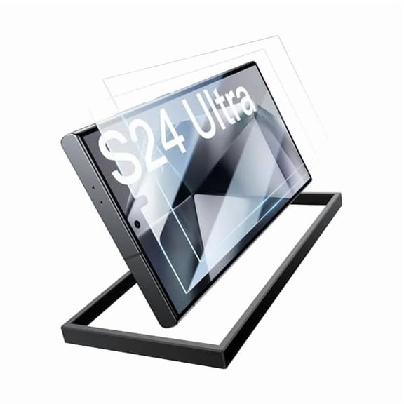 for Samsung Galaxy S24 Ultra Screen Protector (2 Pack) with a Installation Frame, 9H Tempered Glass Film, Case Friendly, Anti-Scratch, HD Clear, Durable Screen Protector for Samsung S24 Ultra