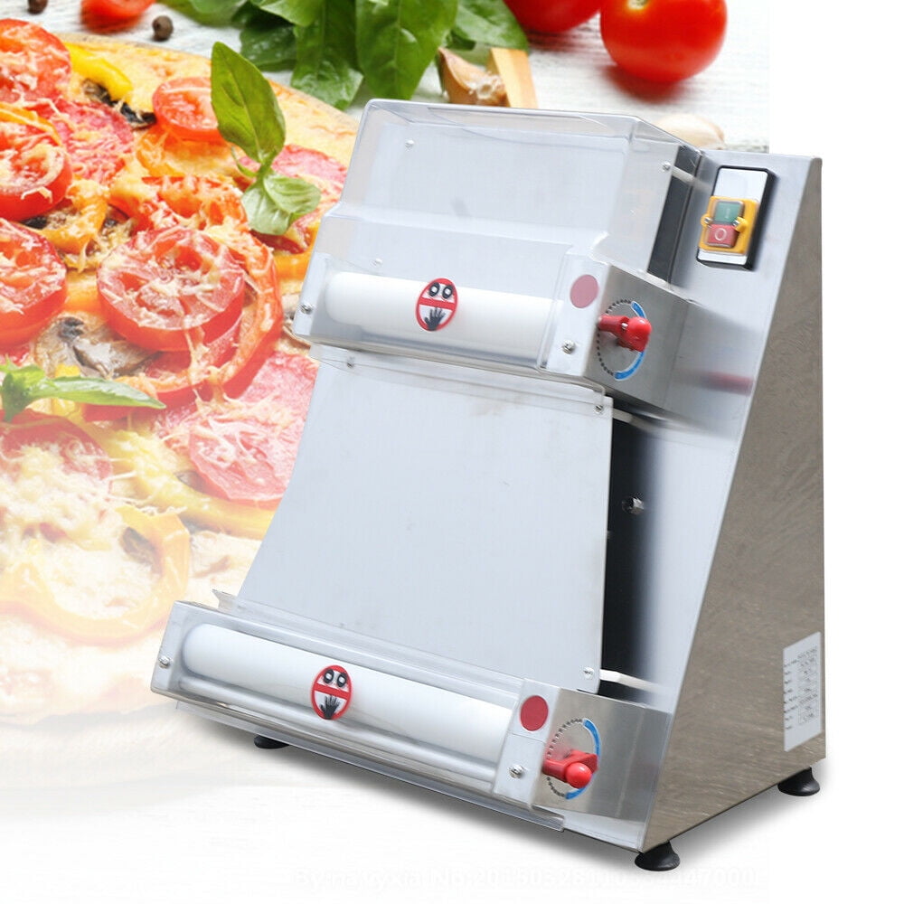 Dough sheeter RM42T, with 2 pairs of parallel rollers and electric foot  pedal, for doughs weighing 210 - 600 gr., Ø Pizza 26 - 40 cm, with plastic  rolls - Dough Sheeting Machines
