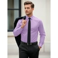 thumbnail image 3 of OALUXE Mens Dress Shirts Formal Long Sleeve Button Down Business Solid Shirt, 3 of 7