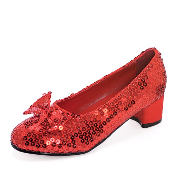 Children's Red Sequin Shoes Large Red