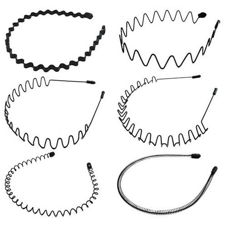 headband shiyao 1pcs wavy hoop headbands flexible teeth unisex metal spring sports hair