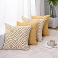 thumbnail image 6 of SUSIELADY Throw Pillow Covers Set of 4, 18"x18" Linen Decorative Square Couch Sofa Cushions, Accent Home Decor, Living Room, Bedroom, Chair, Yellow, 6 of 6