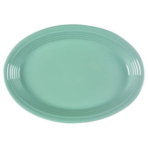 Open Box Homer Laughlin Fiesta Sea Mist Green (Intro 1989) Oval Serving Platter 221240