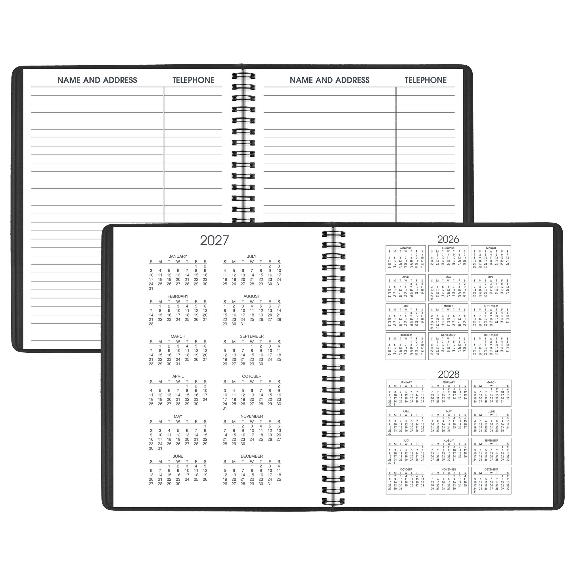 AT-A-GLANCE 2027 Open Scheduling Weekly Planner Black Medium 6 34 x 8 34 -