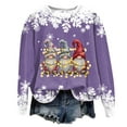 thumbnail image 7 of Towmus Women's Fashion Crew Neck Graphic Sweatshirts Casual Long Sleeve Christmas Print Sweatshirt Tops, 7 of 7
