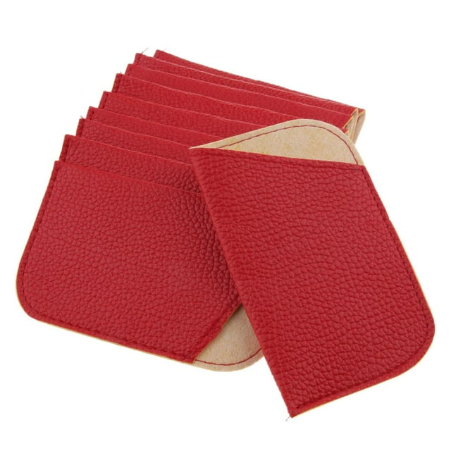 Estuche para gafas de sol para hombre y mujer, 10 unidades, suave, con cierre deslizante, ideal para viajes, camping y hogar. rojo