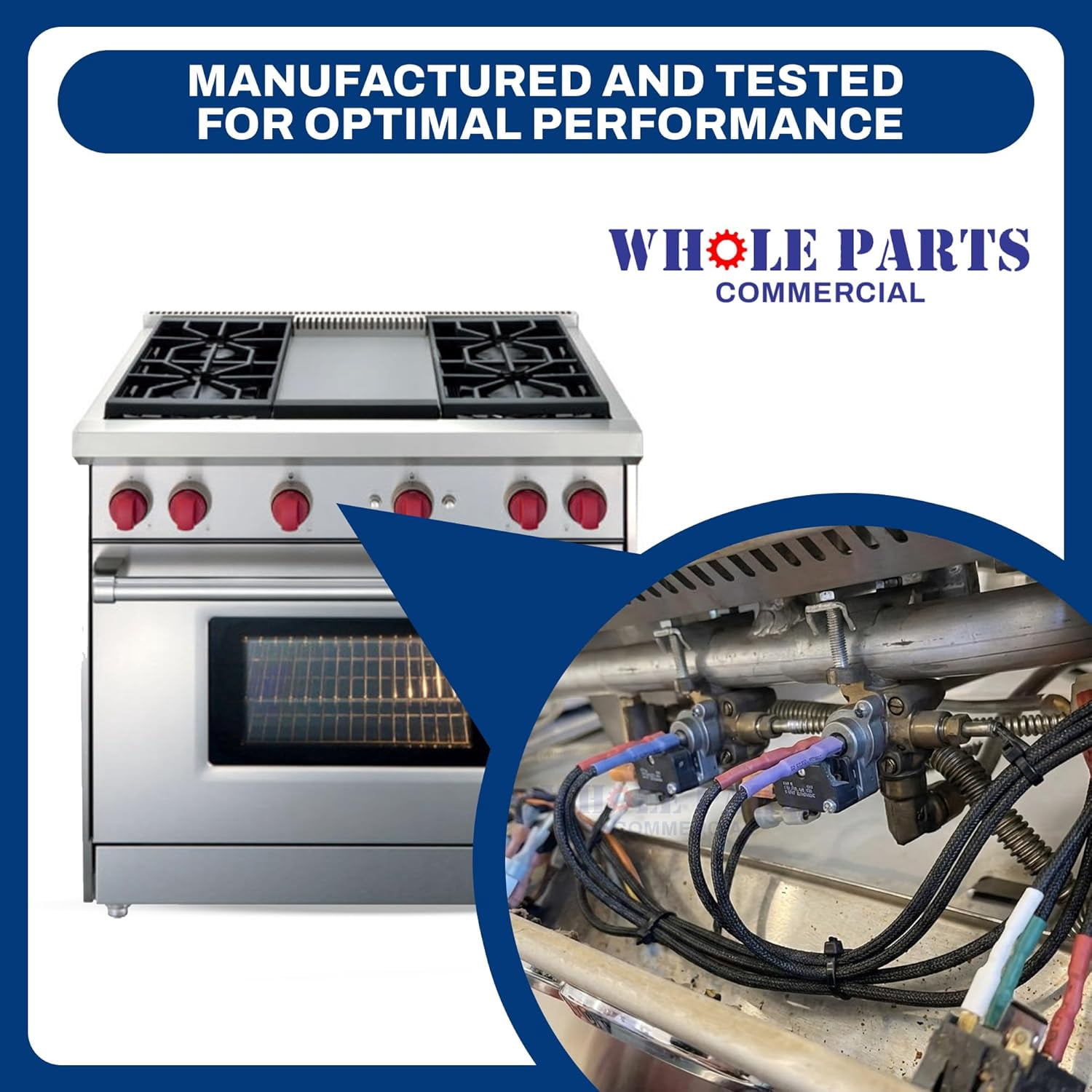 Whole Parts Range Oven Top Burner Electrode Kit (Including Electrode Ignitor and 5 Wires) Part# 814883 - Replacement and Compatible with Some Wolf Ranges or Ovens