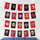 thumbnail image 1 of Poliéster Beijing Opera Máscara Decoración Banderas Dibujos animados coloridos para habitaciones de hotel (A) Ehuebsd Libre de BPA, 1 of 6