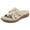 Beige Platform Wedge Slides, variant on hopeusnice Women's Summer Sandals Open Toe Bowknot Buckle Slip On Platform Wedge Slides Comfortable Breathable Outdoor Walking Shoes Beige 37