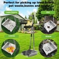 thumbnail image 2 of Pooper Scooper For Large Dogs Dog Heavy Duty Long Handle Metal Tray Rake Shovel Set Extremely Durable Stainless Steel Dustpan No Bending Clean Up Yard Grass., 2 of 7