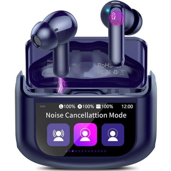 Auriculares inalámbricos QXUFV Bluetooth 5.4 ANC IPX7 Azul oscuro