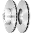 thumbnail image 2 of Detroit Axle - Rear Brake Rotors for Toyota GR Supra BMW 230i 330e 330i 430i 530i 530e 540d 540i xDrive X3 X4 Z4, Drilled and Slotted Disc Brake Rotors Replacement : 12.99" inch Rotor, 2 of 3