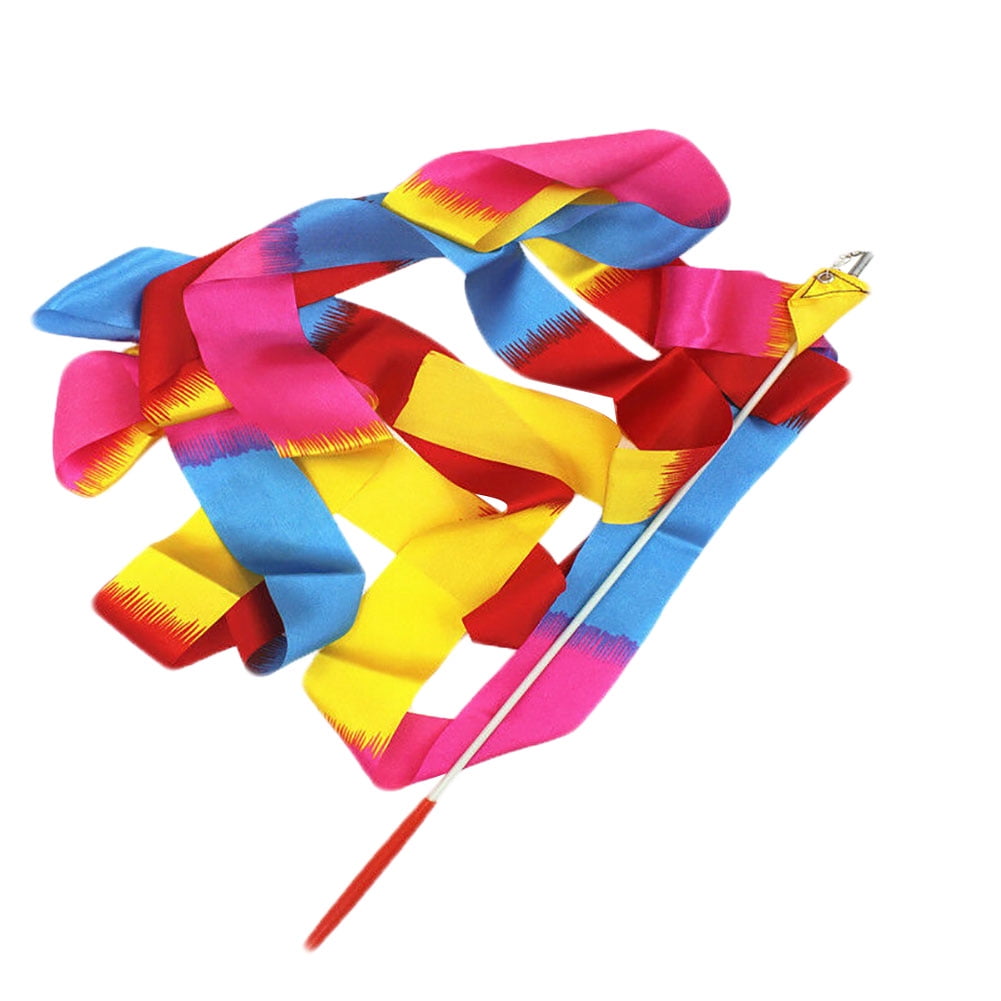 13ft Best Dance Ribbon Rhythmic Art Gymnastics Ballet Streamer Twirling Rod Wand 