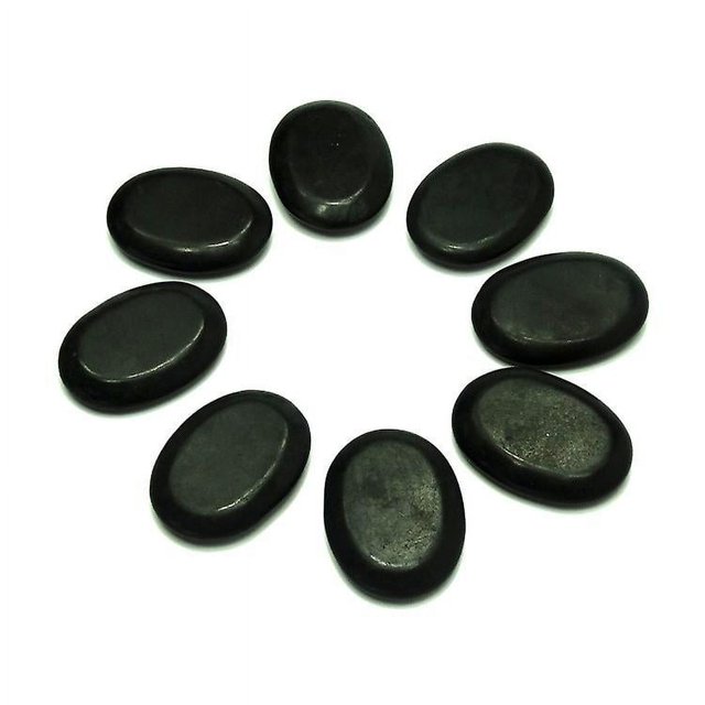 Juego de 8 piedras calientes profesionales para masajes pequeños, piedra de lava natural, piedra cálida de basalto