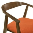 thumbnail image 4 of Santana Wood Dining Chair in Walnut Finish with Orange Fabric - Set of 2, 4 of 6