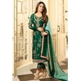 thumbnail image 2 of Indian Pakistani Trouser Pant Dress Ready to Wear Designer Shalwar Kameez Suits ( Green, XL - 44 ), 2 of 5